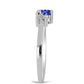 Anel de Prata com Tanzanite e Topázio Branco