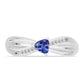 Anel de Prata com Tanzanite e Topázio Branco  Contraste: Cabeca de Veado (800)