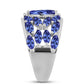 Anel de Prata com Tanzanite  Contraste: Cabeca de Veado (800)