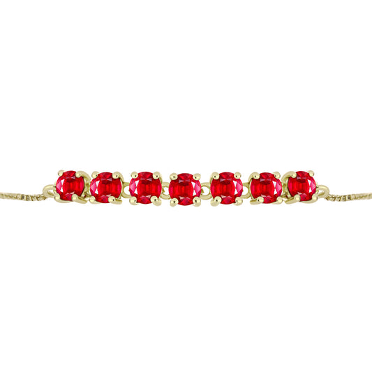 Pulseira de Prata com Banho de Ouro com Ágata Vermelha  Contraste: Cabeca de Veado (800)