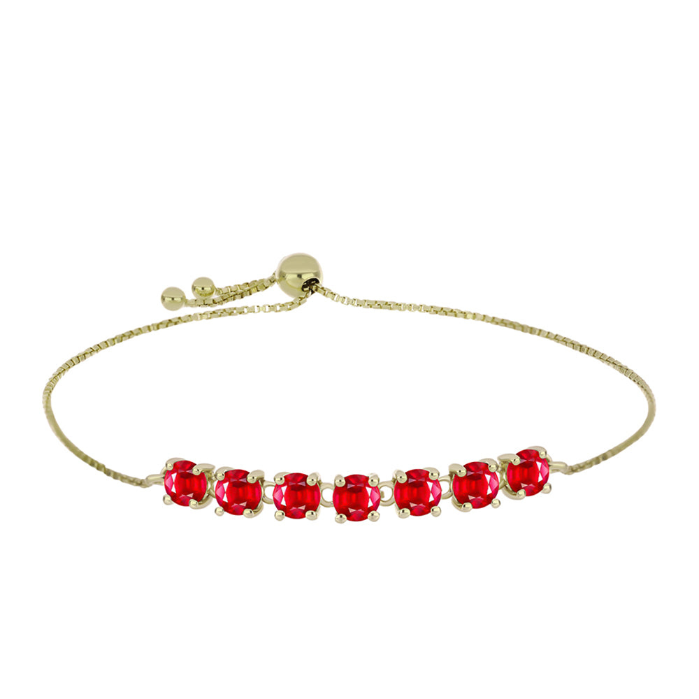 Pulseira de Prata com Banho de Ouro com Ágata Vermelha  Contraste: Cabeca de Veado (800)