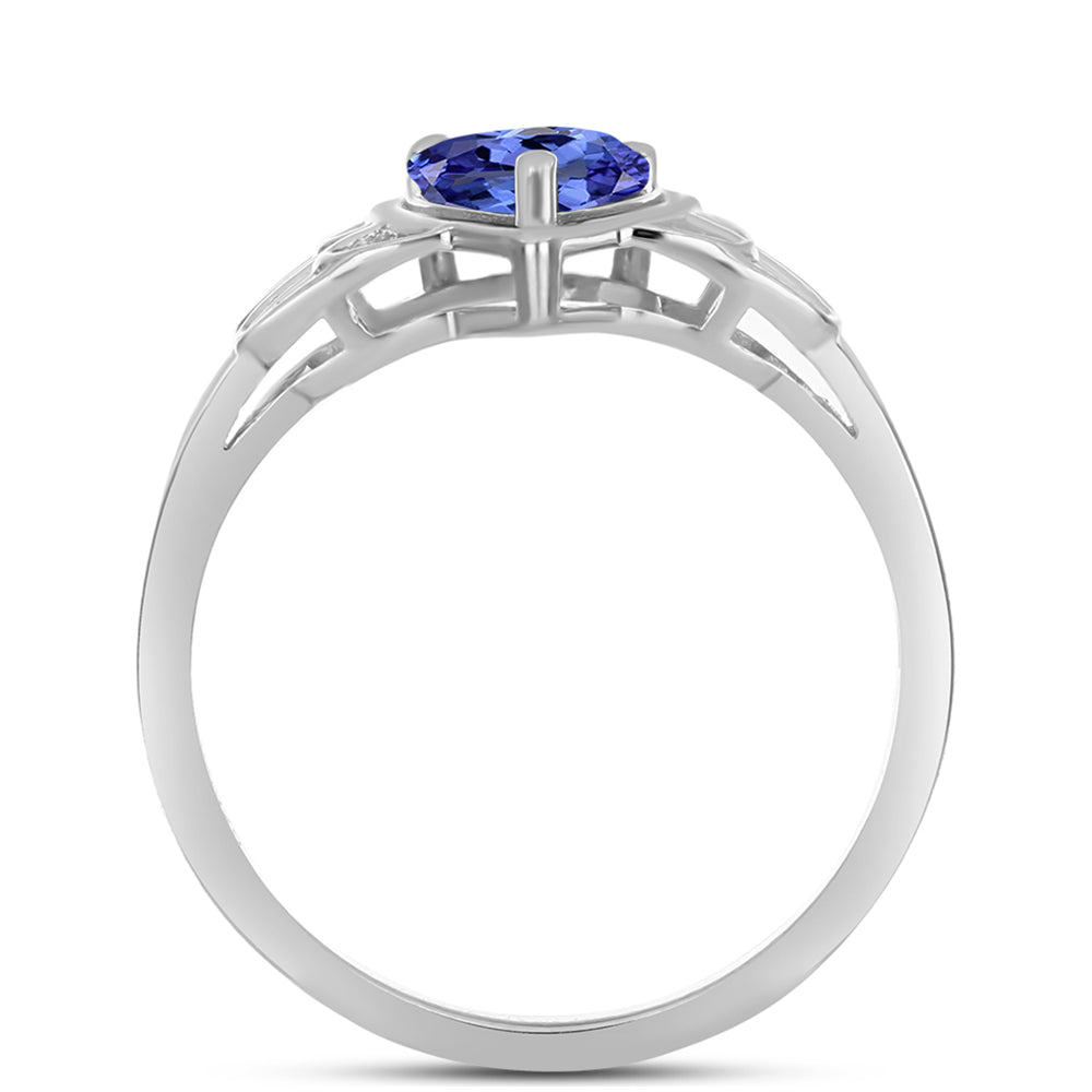 Anel de Prata com Tanzanite