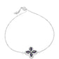 Pulseira de Prata com Topázio Místico e Topázio Branco  Contraste: Cabeca de Veado (800)