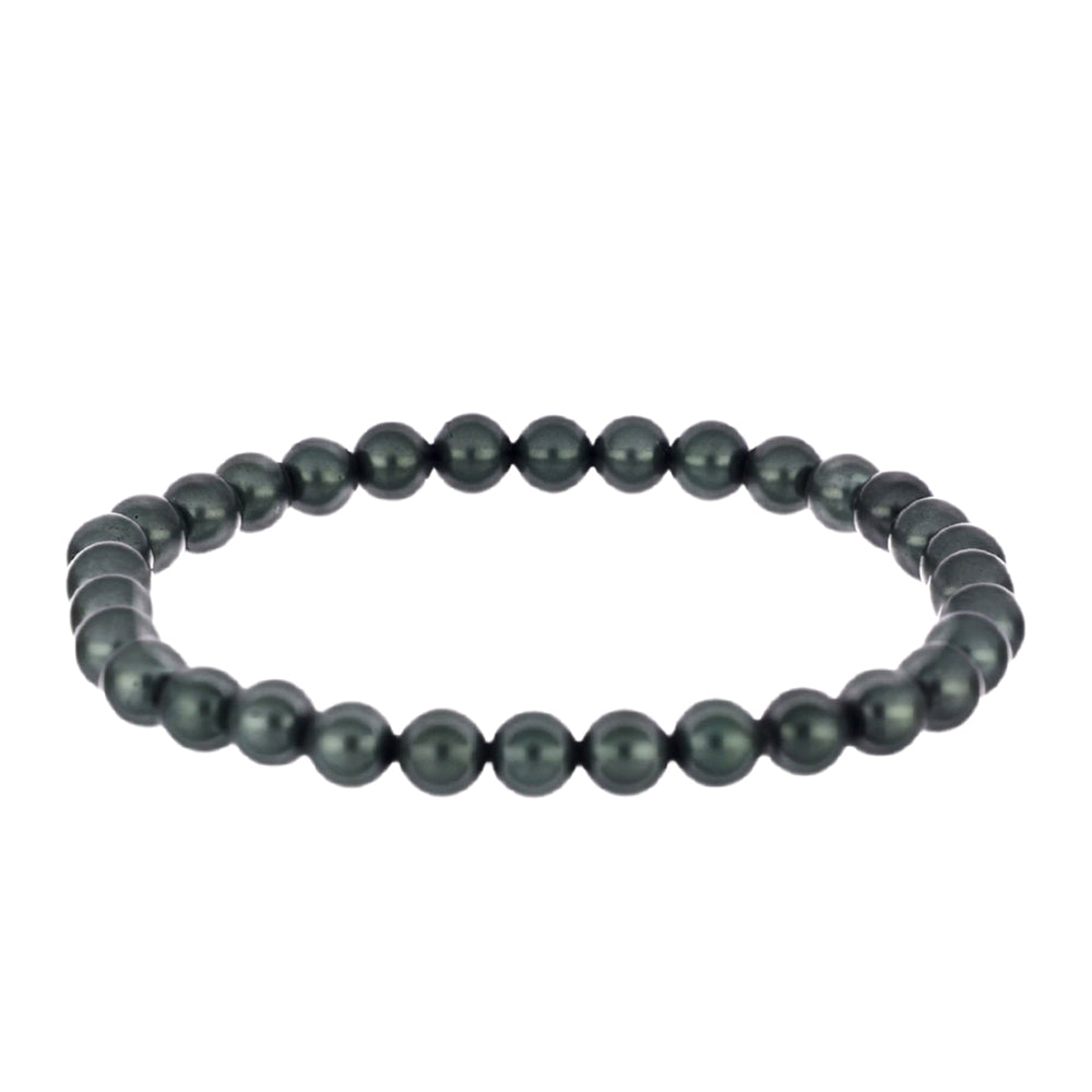 Conjunto de Prata com Banho de Ouro com Pérola de água doce com tonalidade verde estilo Taiti ( Colar+Brincos+Pulseira )
