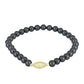 Pulseira de Prata com Banho de Ouro com Pérola de água doce com tonalidade verde estilo Taiti
