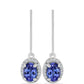 Brincos de Prata com Tanzanite e Topázio Branco