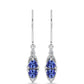 Brincos de Prata com Tanzanite e Topázio Branco