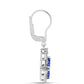 Brincos de Prata com Tanzanite e Topázio Branco