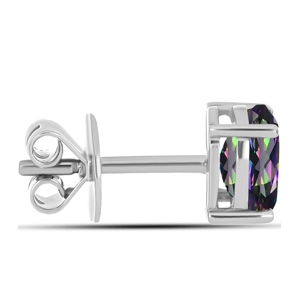 Conjunto de Prata com Topázio Místico ( Brincos+Pendente )