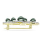 Alfinete de Prata com Banho de Ouro com Pérola de água doce com tonalidade verde estilo Taiti e Topázio Branco  Contraste: Cabeca de Veado (800)
