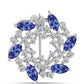 Alfinete de Prata com Tanzanite e Topázio Branco  Contraste: Cabeca de Veado (800)