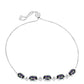 Pulseira de Prata com Topázio Místico e Topázio Branco  Contraste: Cabeca de Veado (800)