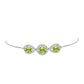 Pulseira de Prata com Peridoto de Changbai e Topázio Branco  Contraste: Cabeca de Veado (800)