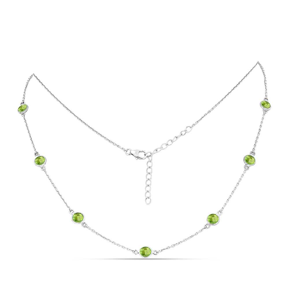 Colar de Prata com Peridoto de Changbai