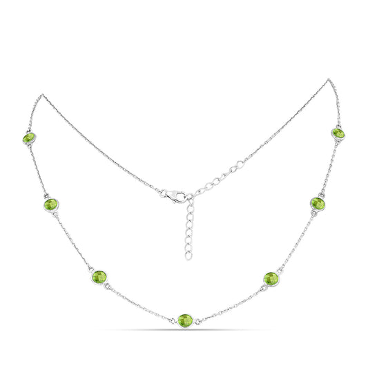 Colar de Prata com Peridoto de Changbai