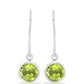 Conjunto de Prata com Peridoto de Changbai e Pedra da Lua Arco-íris ( Brincos )
