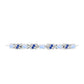 Pulseira de Prata com Safira Azul Australiana e Pedra da Lua Arco-íris  Contraste: Cabeca de Veado (800)