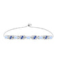 Pulseira de Prata com Safira Azul Australiana e Pedra da Lua Arco-íris  Contraste: Cabeca de Veado (800)
