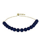 Pulseira de Prata com Banho de Ouro com Drusy Azul