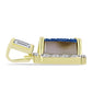 Pendente de Prata com Banho de Ouro com Drusy Azul e Topázio Branco
