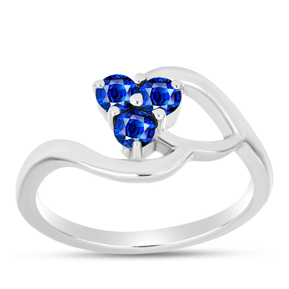 Anel de Prata com Safira Azul Australiana