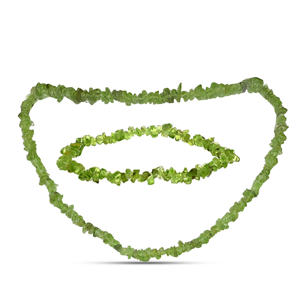 Conjunto com Peridoto de Changbai ( Colar+Pulseira )