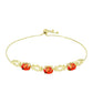 Pulseira de Prata com Banho de Ouro com Turquesa de Mohave  Contraste: Cabeca de Veado (800)