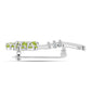Alfinete de Prata com Peridoto de Changbai e Topázio Branco  Contraste: Cabeca de Veado (800)