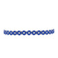 Pulseira de Prata com Safira Azul Australiana e Topázio Branco  Contraste: Cabeca de Veado (800)