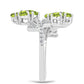 Anel de Prata com Peridoto de Changbai e Topázio Branco  Contraste: Cabeca de Veado (800)