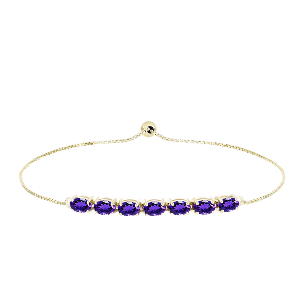 Pulseira de Prata com Banho de Ouro com Ametista de Marrocos  Contraste: Cabeca de Veado (800) 1 