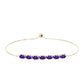 Pulseira de Prata com Banho de Ouro com Ametista de Marrocos  Contraste: Cabeca de Veado (800)