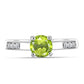 Anel de Prata com Peridoto de Changbai e Topázio Branco