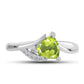Anel de Prata com Peridoto de Changbai e Topázio Branco
