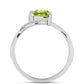 Anel de Prata com Peridoto de Changbai e Topázio Branco