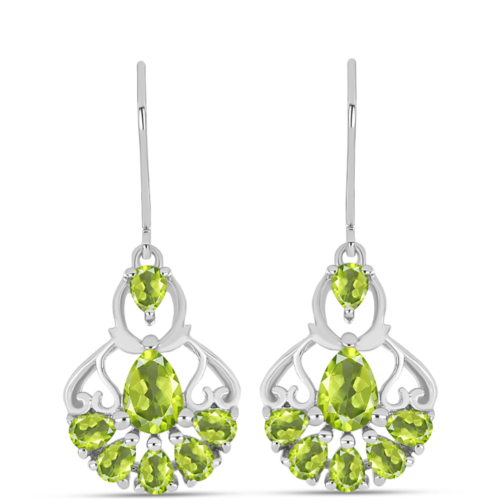 Brincos de Prata com Peridoto de Changbai 1 