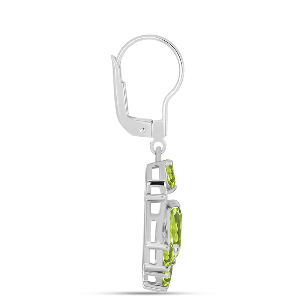 Brincos de Prata com Peridoto de Changbai 2 