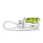 Pendente de Prata com Peridoto de Changbai e Topázio Branco