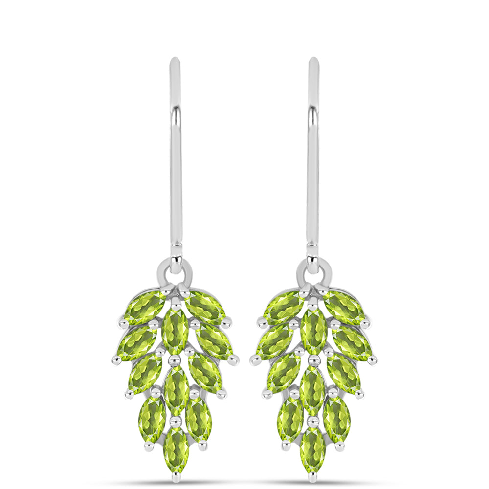 Brincos de Prata com Peridoto de Changbai 1 