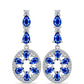 Brincos de Prata com Safira Azul Australiana e Topázio Branco  Contraste: Cabeca de Veado (800)