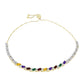 Pulseira de Prata com Banho de Ouro com Ametista de Marrocos e Citrino de Ural  Contraste: Cabeca de Veado (800)