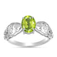 Anel de Prata com Peridoto de Changbai