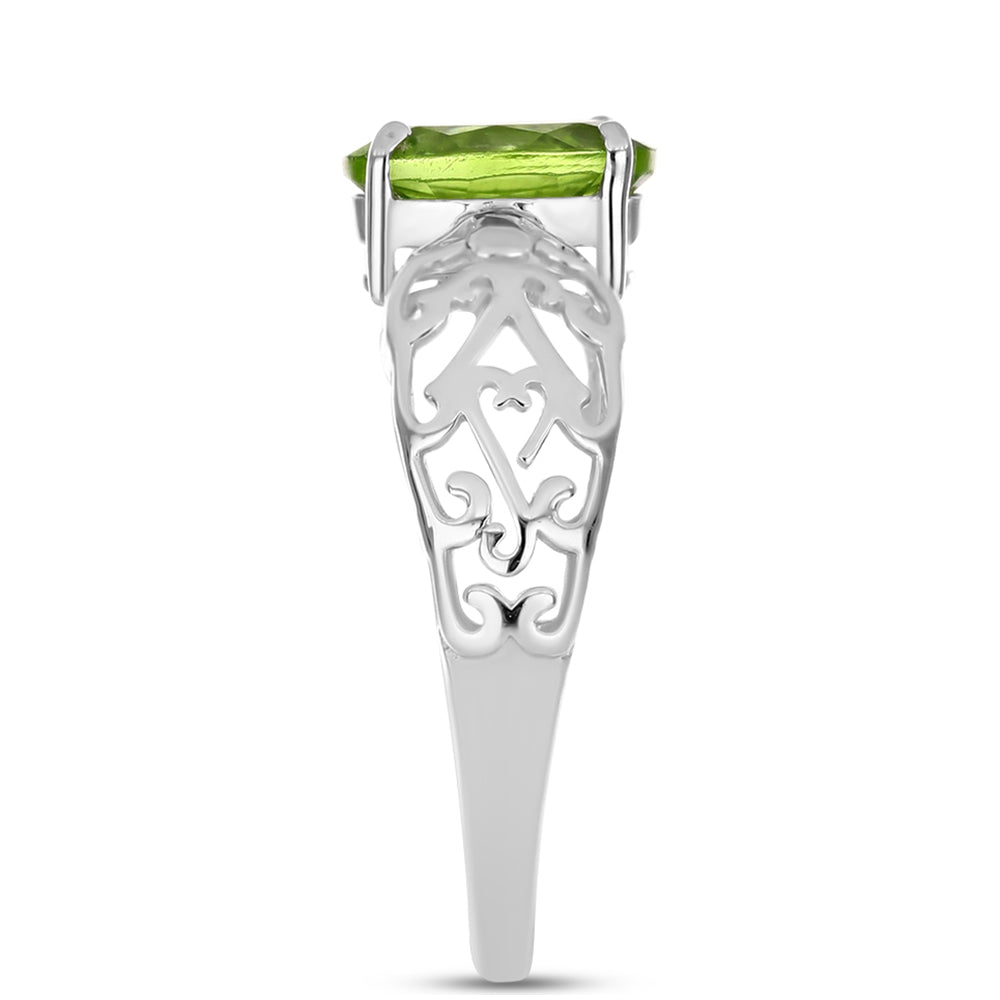 Anel de Prata com Peridoto de Changbai