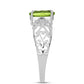 Anel de Prata com Peridoto de Changbai