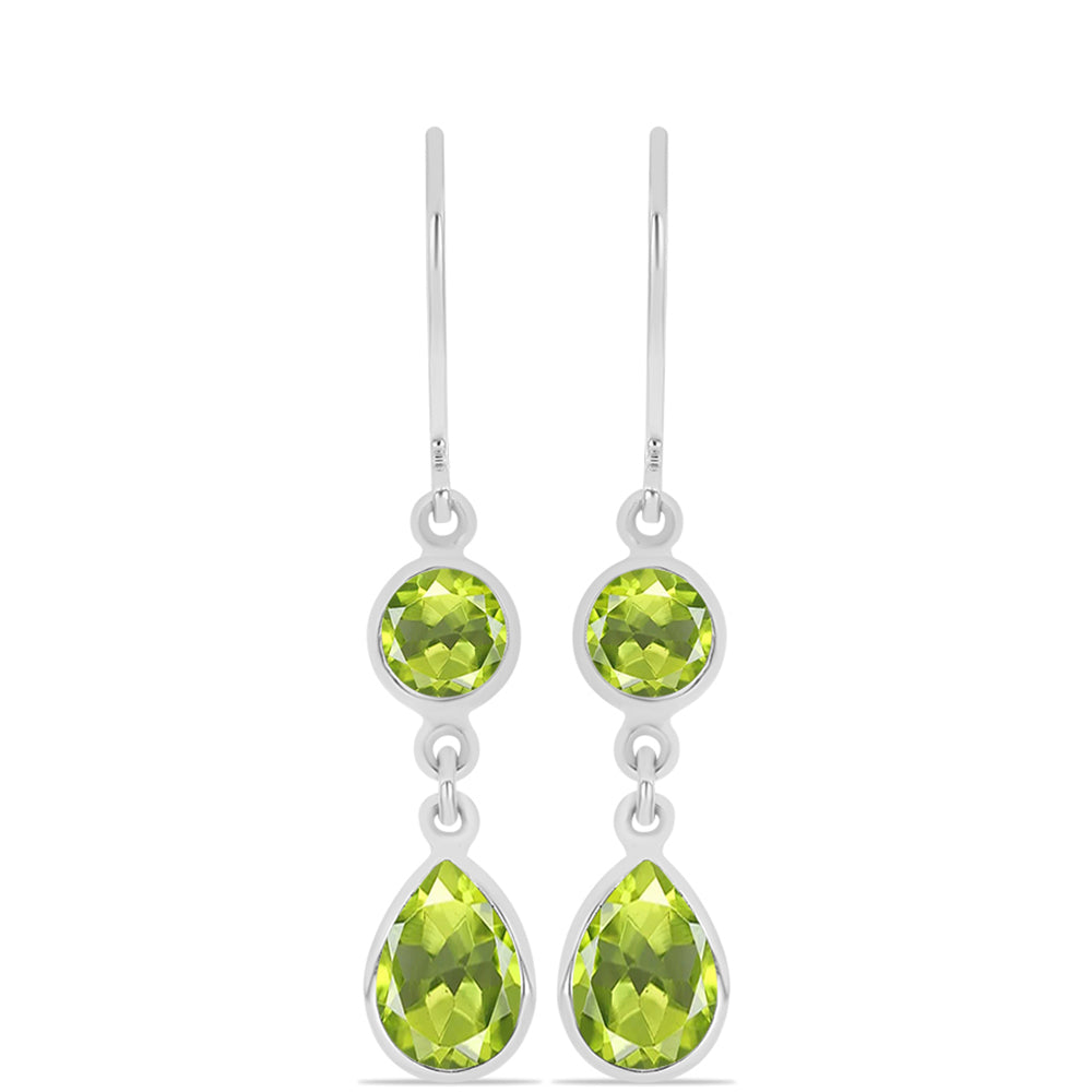 Brincos de Prata com Peridoto de Changbai 1 