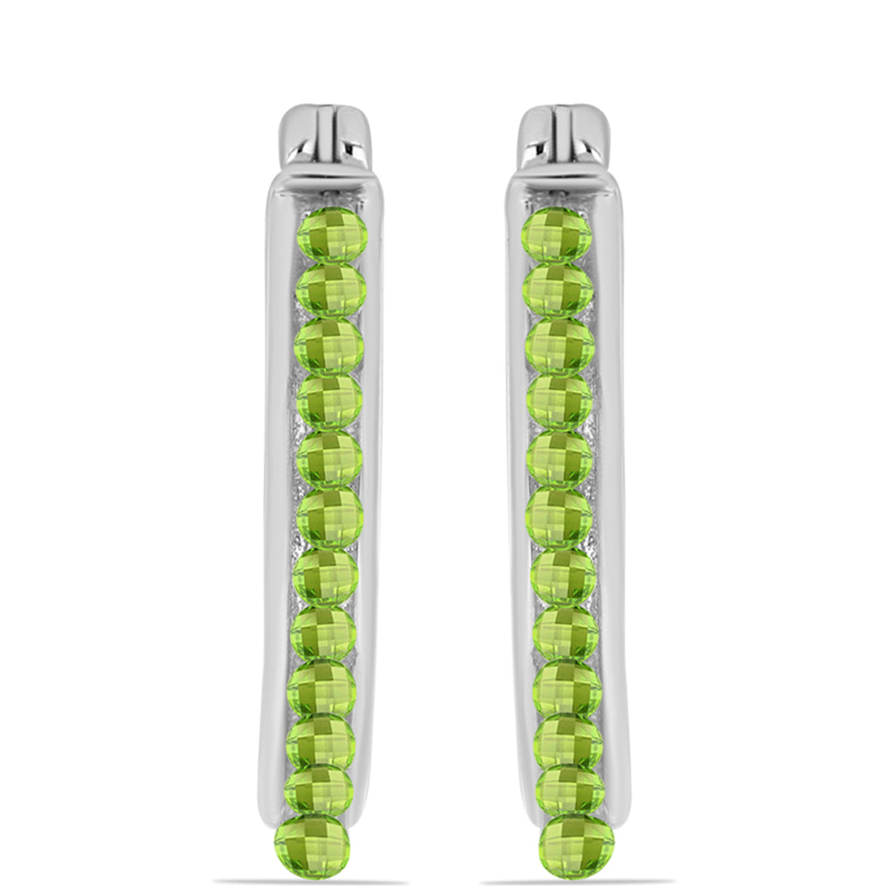 Brincos de Prata com Peridoto de Changbai  Contraste: Cabeca de Veado (800)