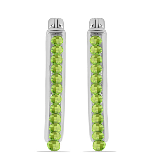 Brincos de Prata com Peridoto de Changbai  Contraste: Cabeca de Veado (800)