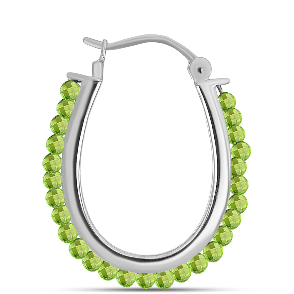 Brincos de Prata com Peridoto de Changbai  Contraste: Cabeca de Veado (800)