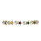 Pulseira de Prata com Banho de Ouro com Ametista de Marrocos e Citrino de Ural  Contraste: Cabeca de Veado (800)