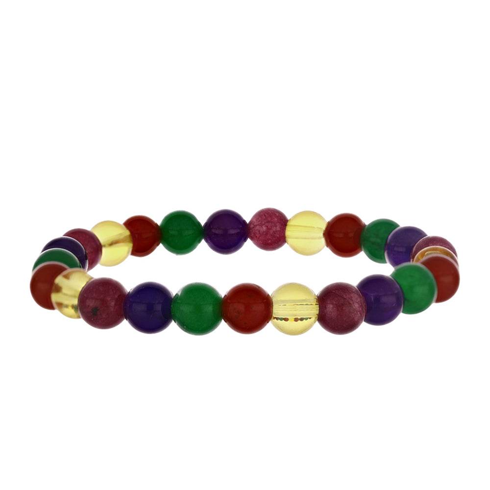 Pulseira com Ametista de Marrocos e Citrino de Ural